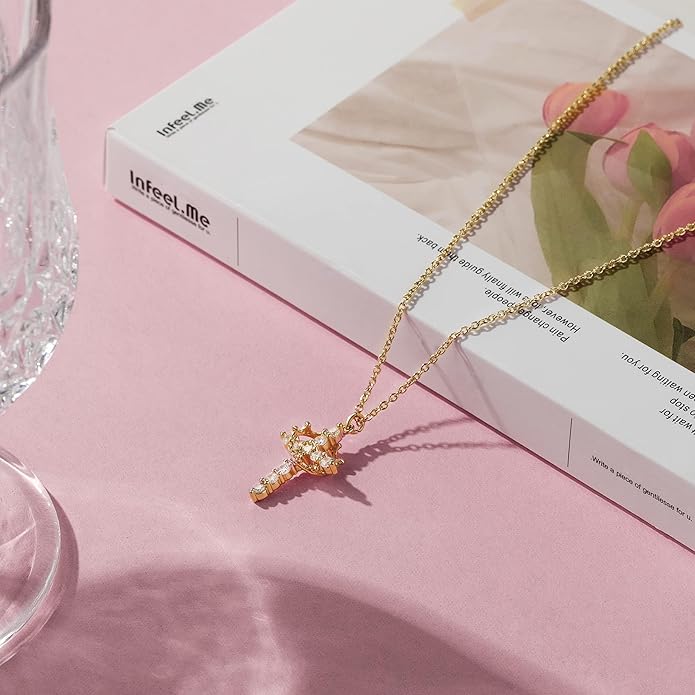 Cross & Crown Necklace - Image 4