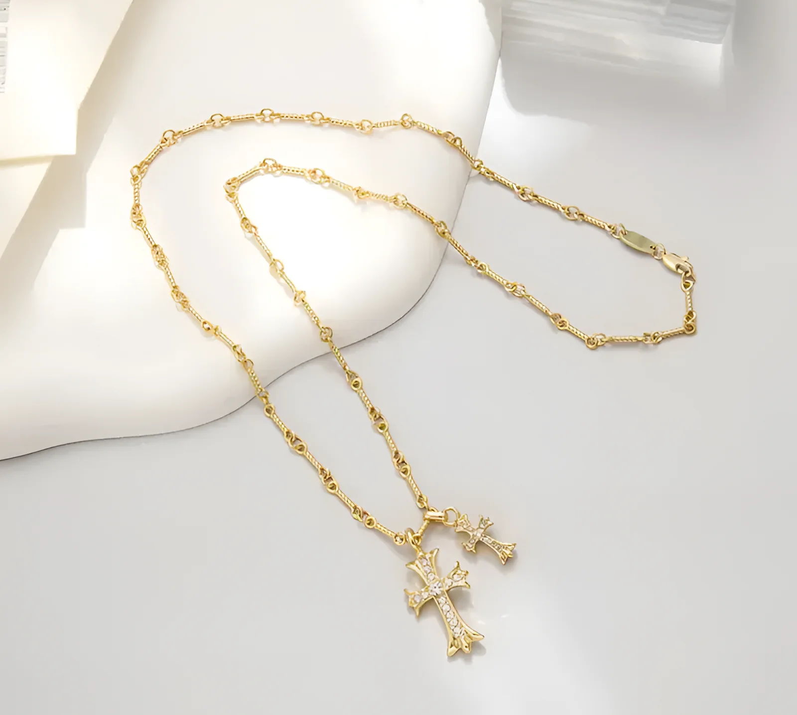 Divine Duo Cross Pendant - Image 4