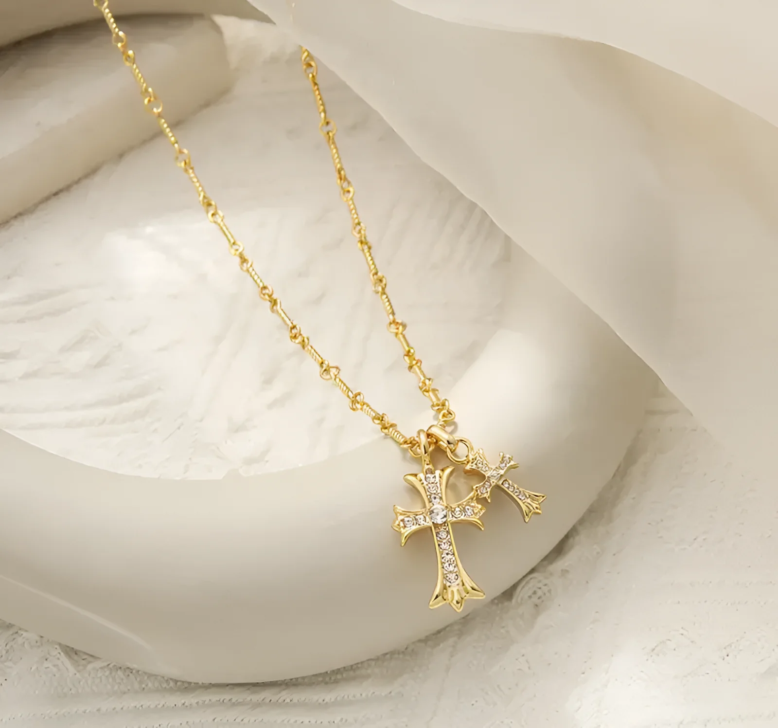 Divine Duo Cross Pendant - Image 5