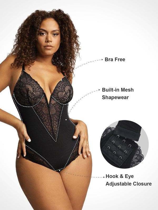 Elegant Lace Shaping Bodysuit - Image 3