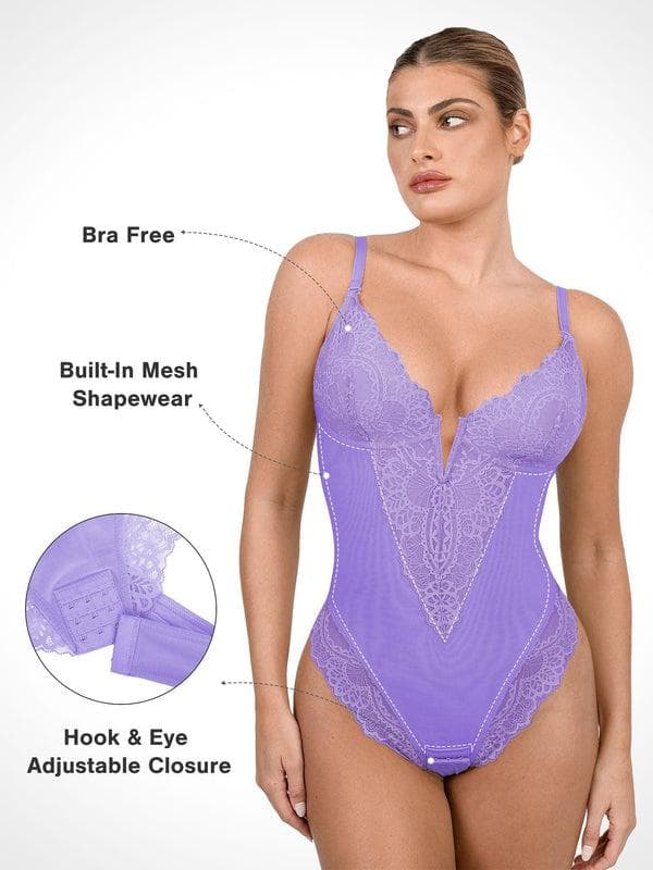 Elegant Lace Shaping Bodysuit - Image 9