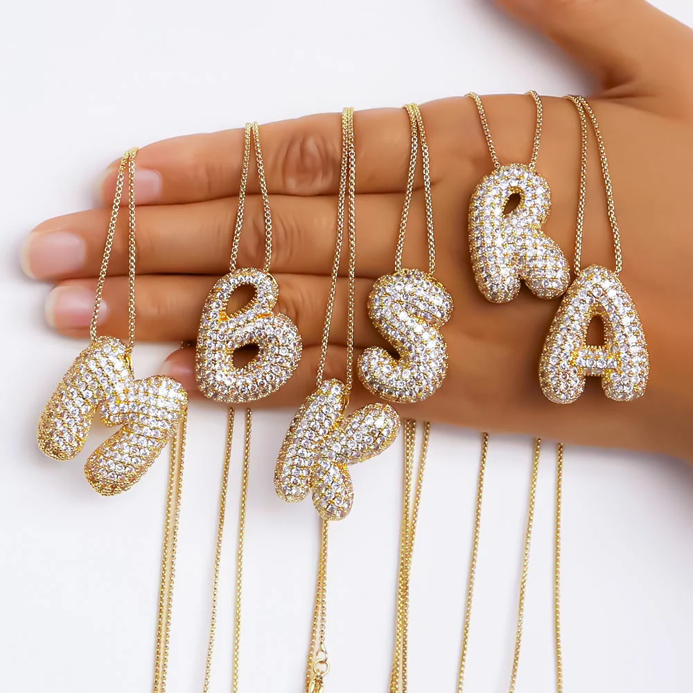 Sparkling Initial Necklace - Image 3